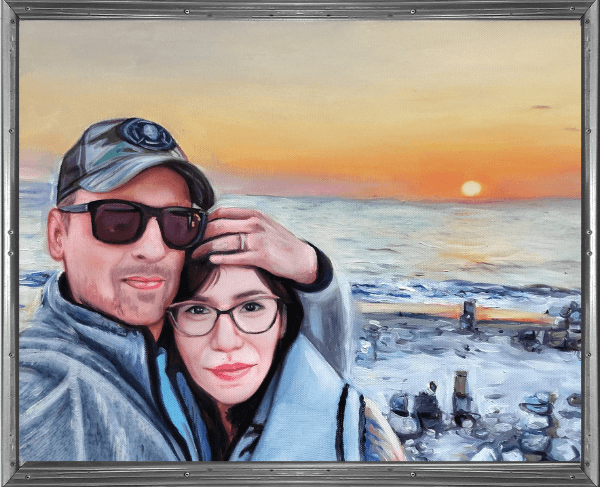 Final Couple Color Pencil Drawing