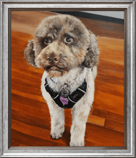 Final Acrylic Pet Painting from a Photo