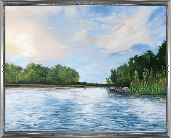 Final landscape painting from photo