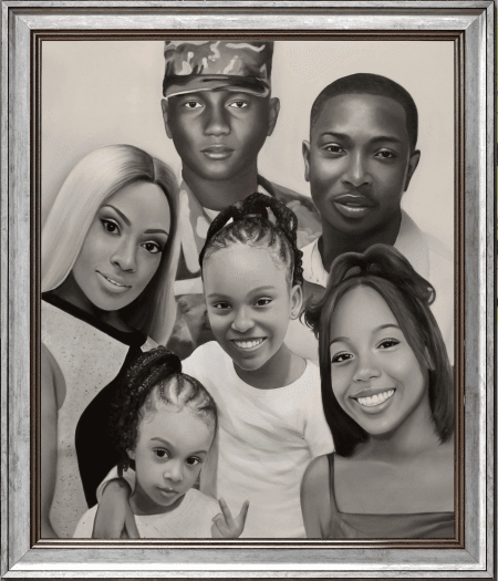 Final Family Pencil Drawing from Photo