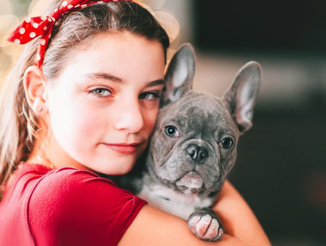 Photo of a Girl and Her Dog for a Painting