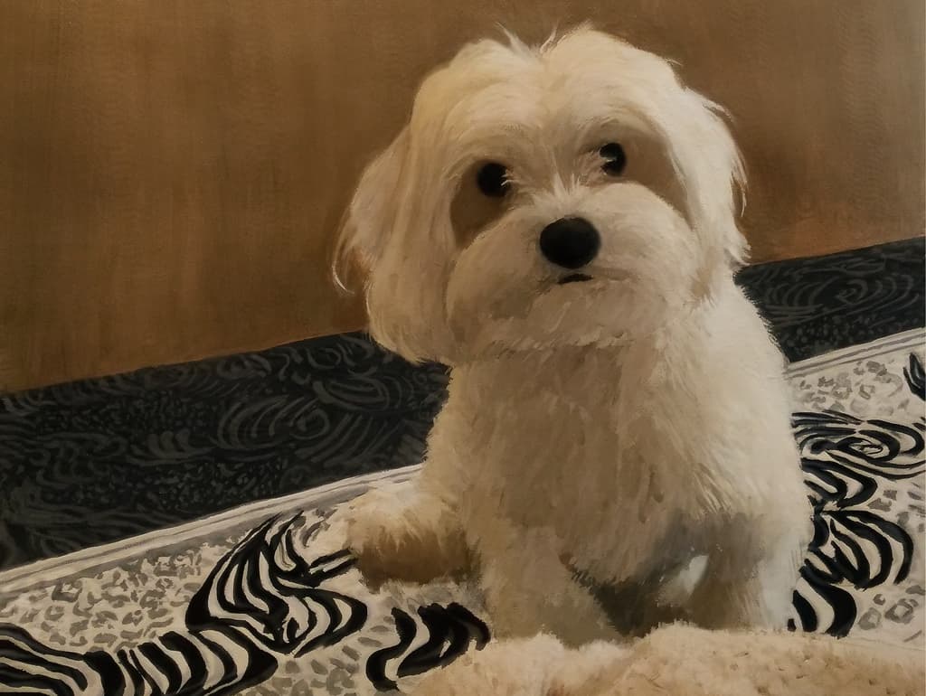 Custom dog portrait from photo