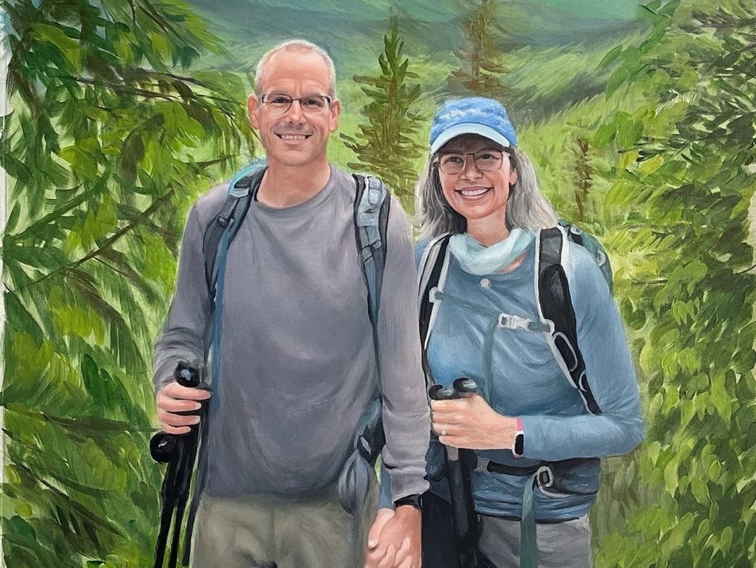 Custom Couple Portrait - Anniversary Gift