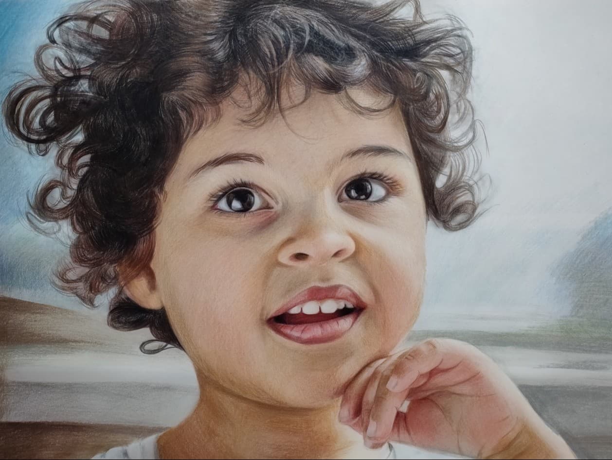 Custom Hand-Drawn Portrait of a Child