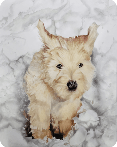 Example of a Dog Oil Painting