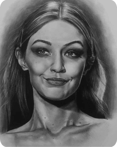 Example of a Hand Drawn Portrait