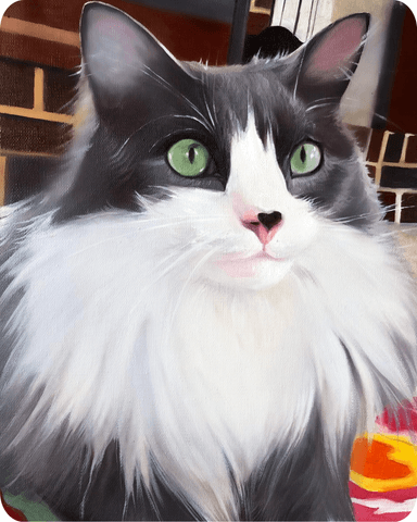 Custom Acrylic Cat Painting