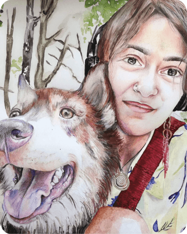 Example of Watercolor Pet Portrait