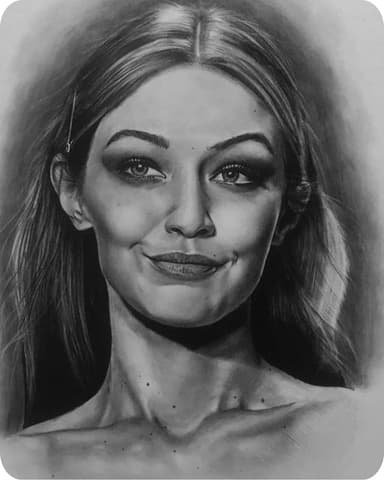 Black Pencil Drawing Example