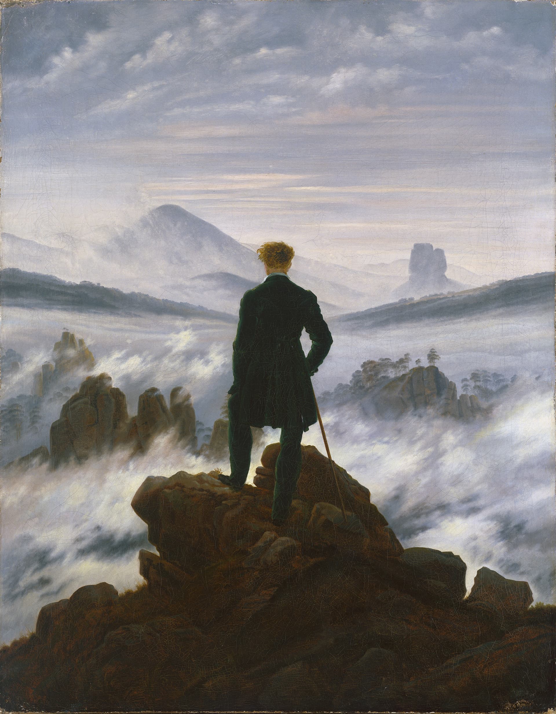 The Wanderer Above a Sea of Mist – Caspar David Friedrich