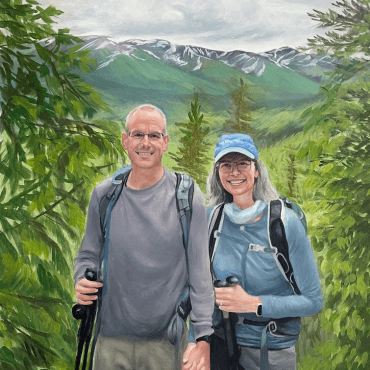 Custom Couple Portrait - Anniversary Painting Ideas