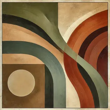 Abstract Painting Reflecting His Personality