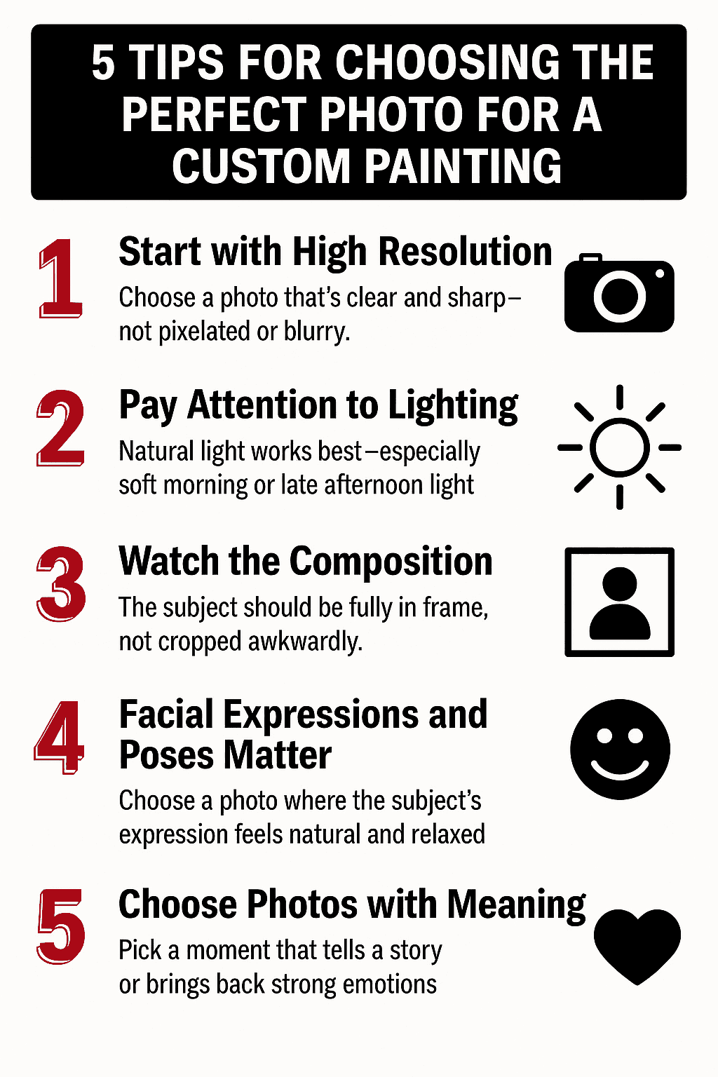 5 tips for choosing the perfect photo for a custom painting