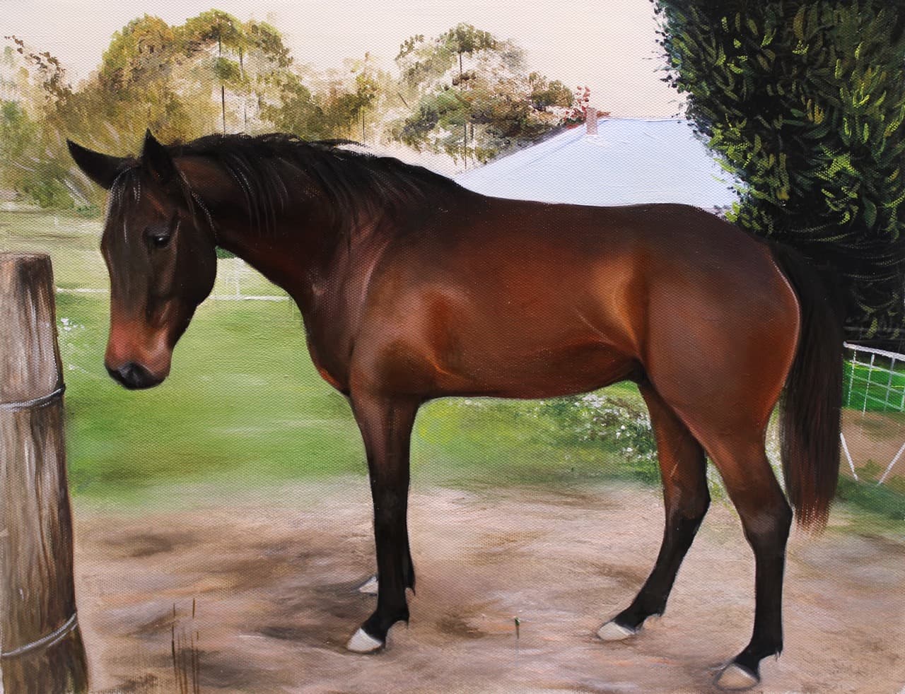 Custom painting of a horse