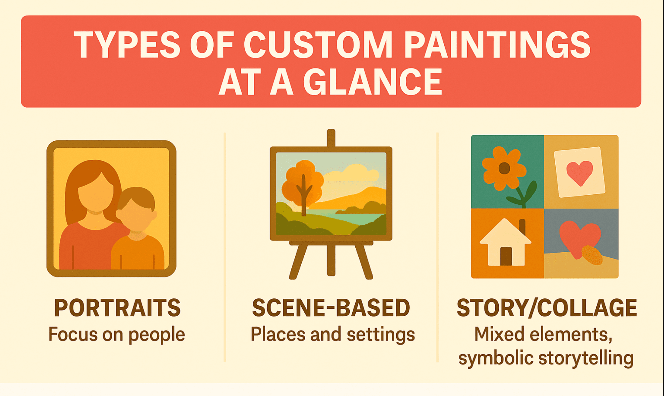 Types of custom paintings at a glance