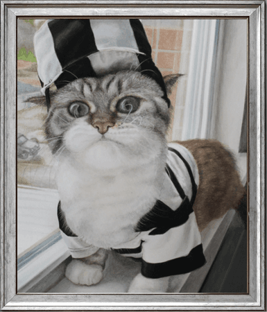 Custom cat oil painting