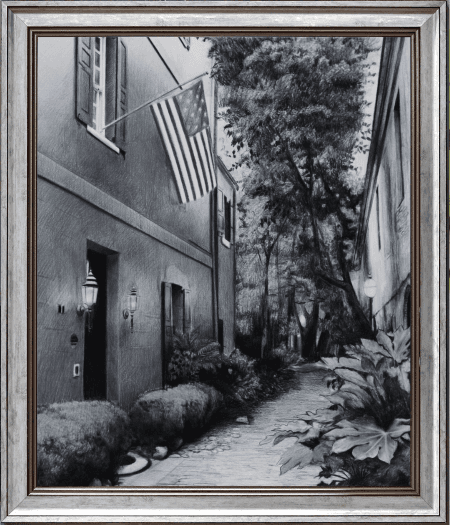 Charcoal Landscape Drawing